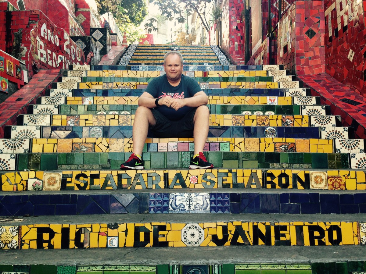 Escadaria Selarón landmark in Santa Teresa &&nbsp;Lapa